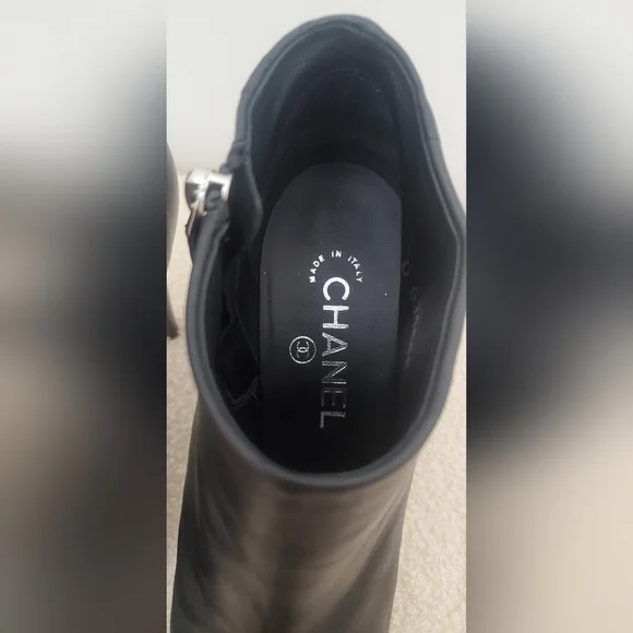 Authentic Chanel boots heel shoes hermes vuitton aritzia - Picture 9 of 11